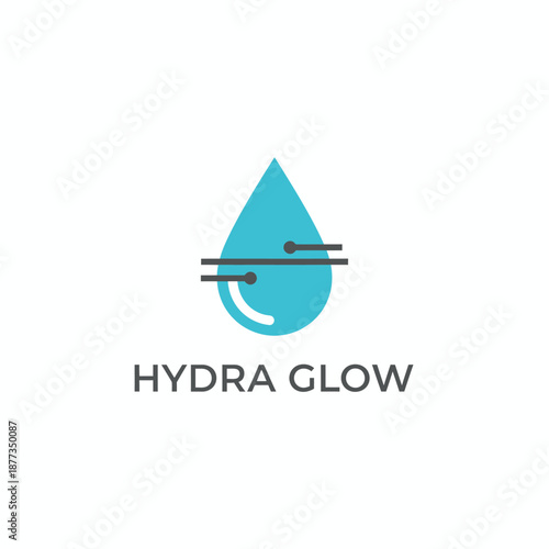 Modern Hydra Glow Skincare Technology Logo
