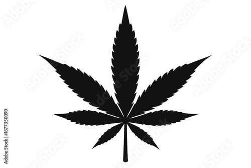cannabis leaf vector illustration, cannabis leaf icon
