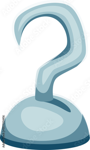 Corsair pirate cartoon hand hook weapon fantasy game icon. Corsair bandit medieval hand hook game isolated item. Pirate captain weapon or prosthesis gaming vector object or arcade item