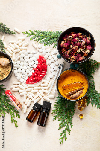complementary medicine. Herbs used for alternative medicine