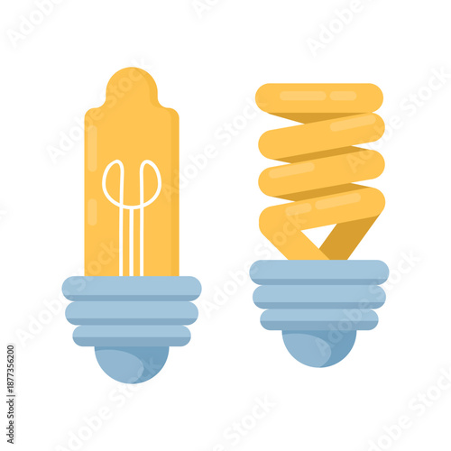 set of glowing light bulb illustrations representing ideas, creativity, and innovation. Concept for brainstorming, inspiration, startups, and modern business thinking.