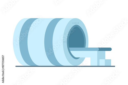 Vector illustration of medical imaging equipment such as MRI, CT, and ultrasound scanner. Radiology diagnostics, hospital technology, and healthcare examination concept.