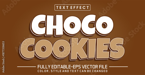 Choco cookies font Text effect editable