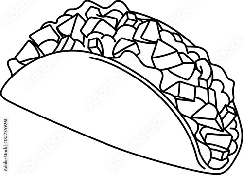 Illustration of crunchy tac...