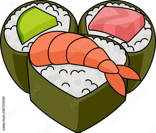 Passion love of sushi conce...