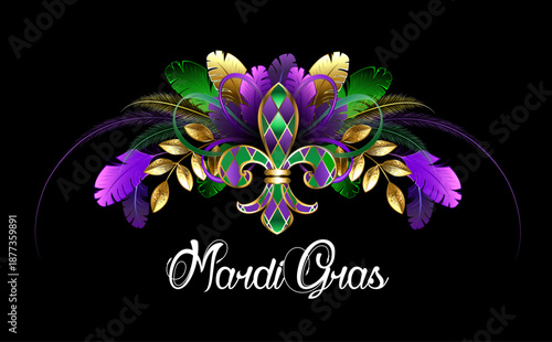 Symmetrical Mardi Gras decoration