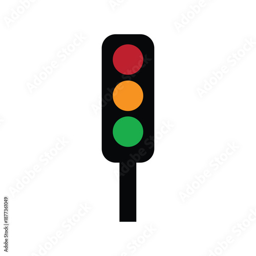 traffic light logo icon illustration flat