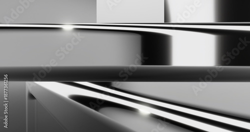 Wallpaper Mural abstract metal background. 3d shapes wallpaper Torontodigital.ca