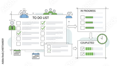 Streamlined project management and task completion illustrating efficient workflow and team collaboration for successful outcomes