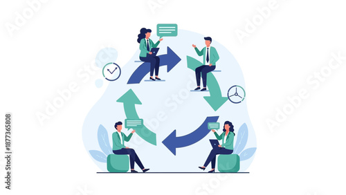 Business Process Cycle: Team Collaboration and Workflow Management