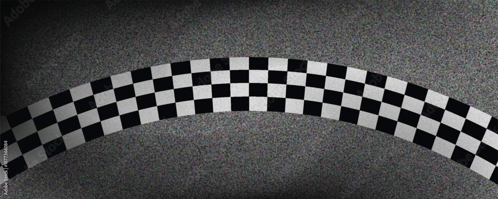 Naklejka premium Finish line racing background top view, Textured asphalt with finishing line.