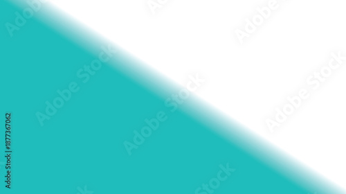 A simple diagonal abstract background with a smooth gradient from vibrant teal to clean white