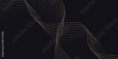 Abstract background with gradient wavy lines. Glowing vibrant flowing color line waves VECTOR