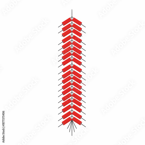 Stack of Red Meat Skewers on Sticks.