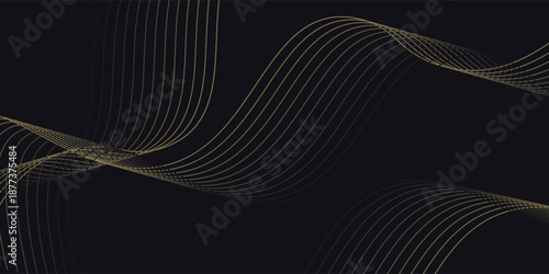 Abstract background with gradient wavy lines. Glowing vibrant flowing color line waves VECTOR