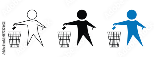 litter-free icon, a symbol for disposing of waste properly on a product packaging