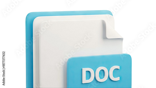 3D DOC File Icon
