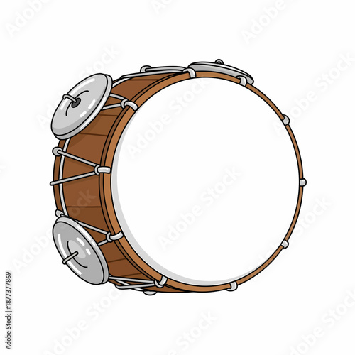Illustration of a Drum with Two Heads.