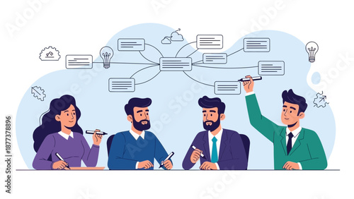 Team Brainstorming Session: Ideas and Collaboration