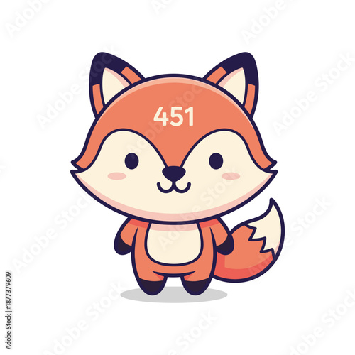 Adorable Cartoon Fox Character Illustration