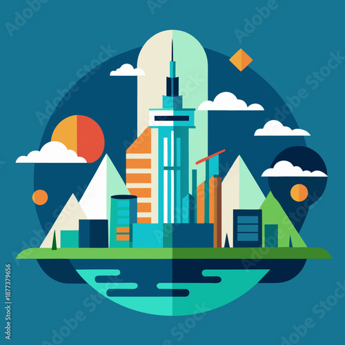 Carbon Neutral Future City Concept