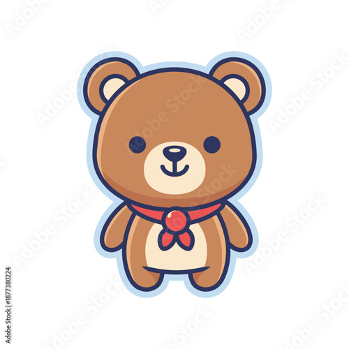 Cute Cartoon Teddy Bear Illustration