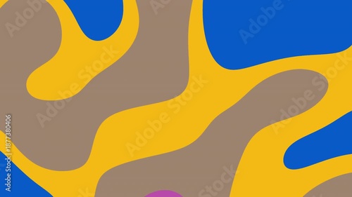 Abstract colorful background with wavy shapes and vibrant colors.