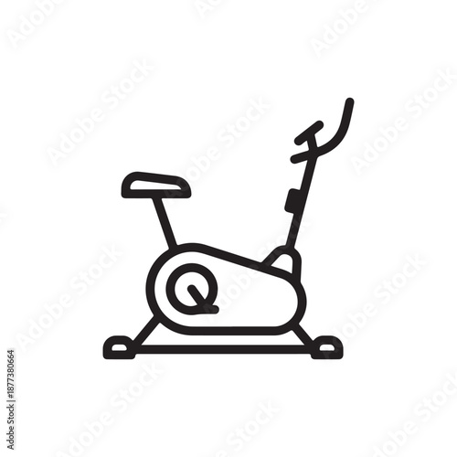 Exercise bike icon representing cardio workout and fitness