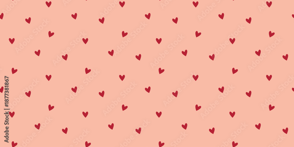 Foto Minimalistic seamless pattern with hearts