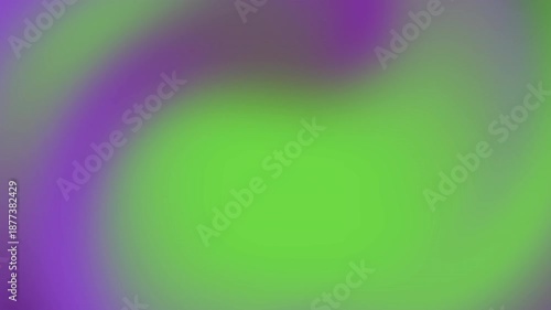 Blurry abstract background with purple and green swirling shapes.