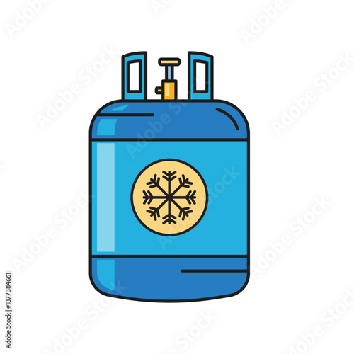 gas cylinder containing freon vector illustration element design
