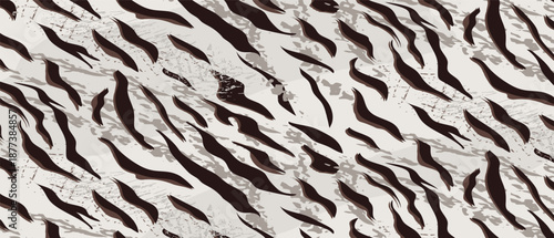 Wwhite abstract pattern with tiger fur hand drawing animal