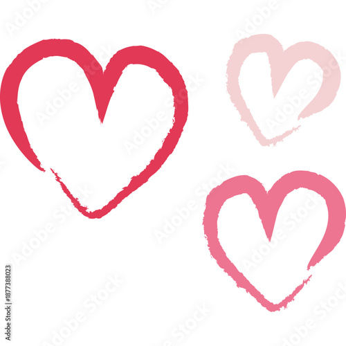 Hand Drawn Valentine Hearts