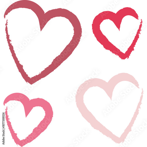 Hand Drawn Valentine Hearts