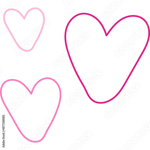 Hand Drawn Valentine Hearts