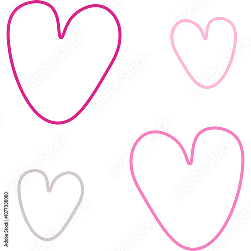 Hand Drawn Valentine Hearts