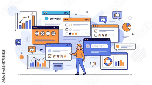 Optimizing User Feedback and Data Analysis A Comprehensive Digital Survey Platform Concept with Interactive Elements and Performance Metrics