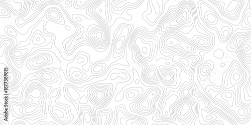 Topographic map background geographic line map with elevation assignments. Modern design with White background with topographic wavy pattern design.paper texture Imitation of a geographical map shades