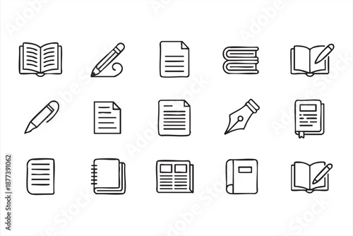 Content editing interface symbols for digital notebooks and journals