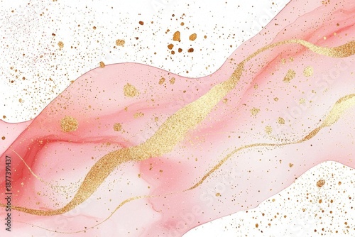 Unique watercolor background with a marbled liquid effect.