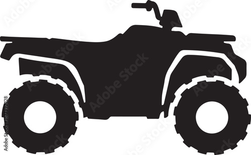 ATV Quad Bike Silhouette Icon All Terrain Vehicle