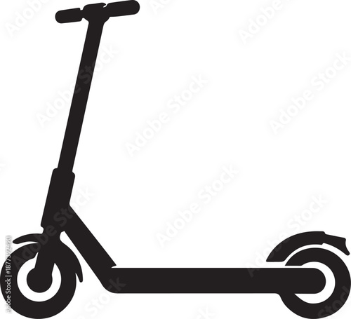 Electric Scooter Silhouette Icon Modern Mobility Vehicle
