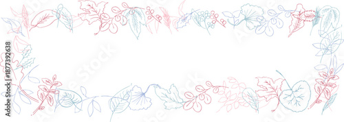 線画。線画タッチの植物イラスト。夏と春に使える植物ベクターフレーム。
Line art. Botanical illustration with a line drawing touch. Botanical vector frame that can be used in summer and spring.