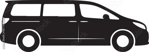 Minivan Silhouette Icon Family Transport Vehicle