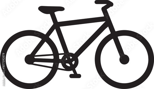 Bicycle Silhouette Icon Simple Cycling Transport