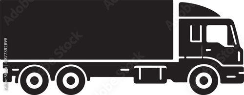 Truck Silhouette Icon Generic Cargo Transport Vehicle