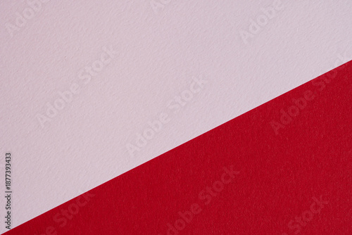 Red and Pink Paper Background with Diagonal Division
