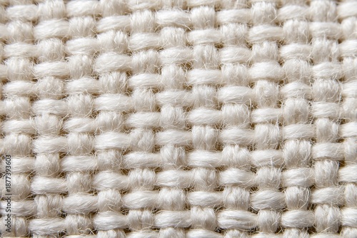 White Coarse Textile Texture Natural Linen Fabric Detail Home Decor Cloth Material

