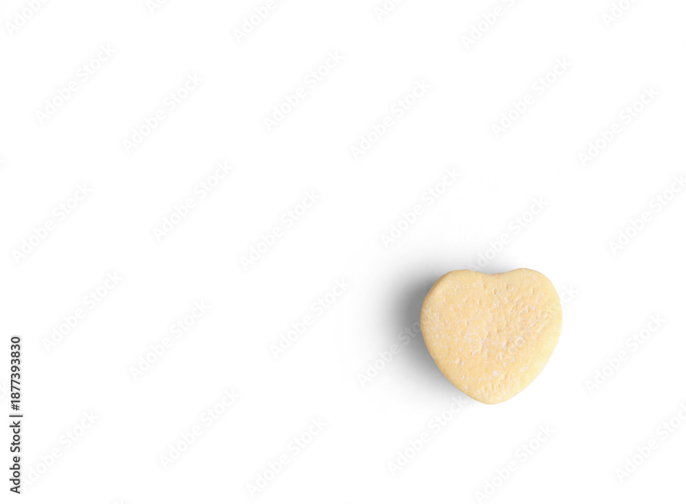 Obraz premium Yellow Candy Heart Isolated on Transparent Background