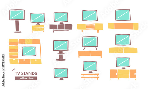 テレビ台のイラストコレクション